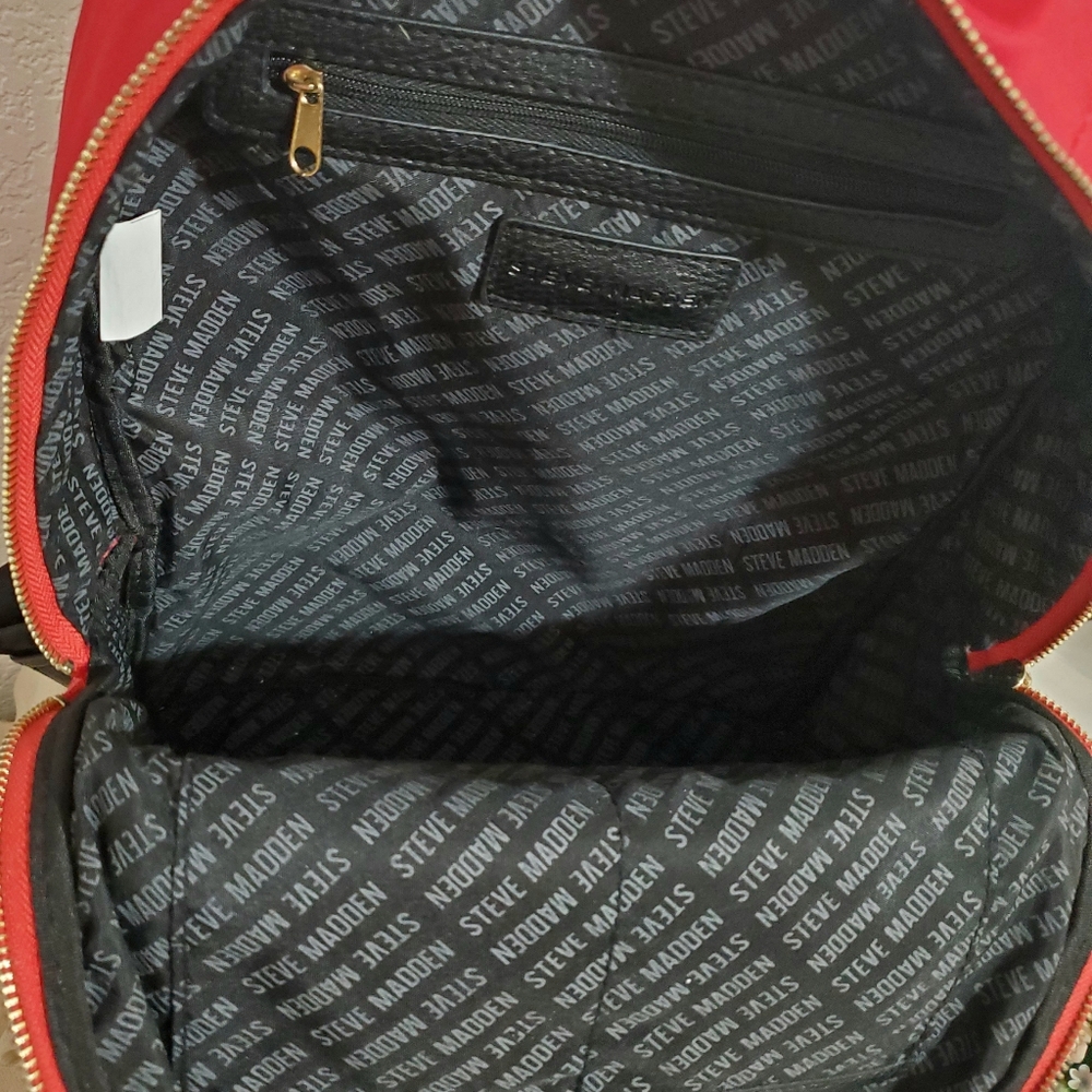 STEVE MADDEN RED MINI FORCE WOMEN'S TRAVEL BACK PACK BAG - Picture 12 of 12